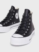 Converse - Höga sneakers - Svart - Chuck Taylor All Star Leather Platf...