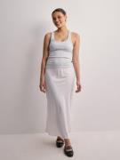 Pieces - Midikjolar - Bright White - Pcfranan Hw Ankle Skirt Noos Bc -...