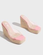 Nelly - Beige - Clear Espandrille Mule