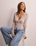 Nelly - Vit - Gorgeous Lace Blouse Top