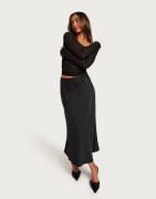 Selected Femme - Svart - Slflena Hw Midi Skirt Noos