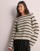 Pieces - Rutigt/Randigt - Pcneska Ls O-Neck Knit