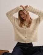 Only - Beige - Onlandrea Life Ls O-Neck Cardigan K