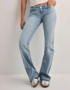 Nelly - Blå - No Waist Bootcut Jeans