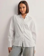 Pieces - Vit - Pcpippa Ls Loose Shirt Wvn Bc