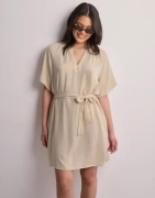 JDY - Beige - Jdydivya Life S/S V-Neck Dress Wvn