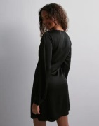 Michael Kors - Svart - Satin Vneck Mini Drs