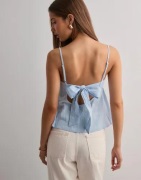Nelly - Blå - Flowy Bow Top