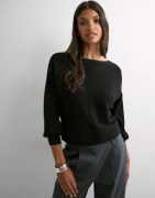 Only - Svart - Onladaline L/S Short Pullo Knt Noos