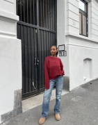 Nelly - Röd - Fuzzy Knit Sweater