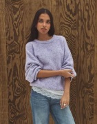 Nelly - Lila - Fuzzy Knit Sweater