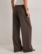 Nelly - Brun - Mid Waist Wide Suit Pants