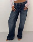 Nelly - Blå - No Waist Loose Jeans