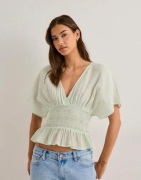 Nelly - Grön - Spring Smock Blouse