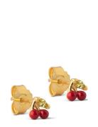 Stud Cherry Accessories Jewellery Earrings Studs Gold Enamel Copenhage...