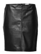 19 The Leather Skirt Kort Kjol Black My Essential Wardrobe