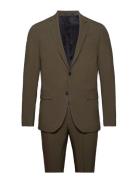 Plain Mens Suit - Normal Lenght Kostym Green Lindbergh