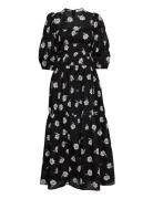 Derja Gathered Dress Maxi Length Maxiklänning Festklänning Black IVY O...