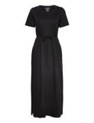 Orika Maxi Tee Dress Maxiklänning Festklänning Black Residus