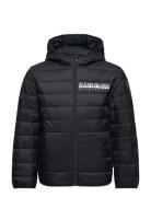 K A-Verna Blu Marine Fodrad Jacka Black Napapijri