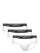 Cotton Stretch Brief 3P Kalsonger Y-front Briefs White Björn Borg