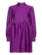 Vilupa L/S Short Dress Kort Klänning Purple Vila