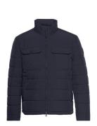 D1. Channel Quilted Windcheater Kviltad Jacka Navy GANT