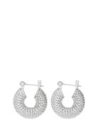 LUV AJ The Pave Mini Donut Hoops-Silver Silver