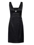 Long Mini Length Strap Dress Kort Klänning Black IVY OAK