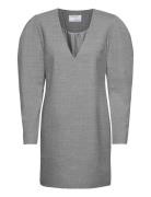 Dallas V-Neck Dress Kort Klänning Grey DESIGNERS, REMIX