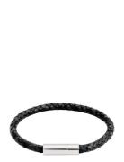 Franky Bracelet Leather Black Armband Smycken Black Edblad