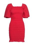 Rikka Plain Dress Kort Klänning Red A-View