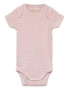 Striped Short Sleeve Body Bodies Short-sleeved Pink Copenhagen Colors