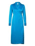 Yassigne Ls Midi Dress - Ca Maxiklänning Festklänning Blue YAS