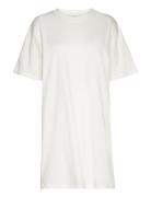 Tulip Tee Dress Gots Kort Klänning White Basic Apparel