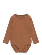 Body Ls Solid Bodies Long-sleeved Brown Fixoni