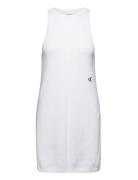 Knitted Tank Dress Kort Klänning White Calvin Klein Jeans