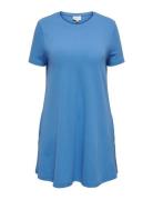 Carcaia New S/S Pocket Dress Jrs Kort Klänning Blue ONLY Carmakoma