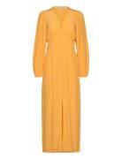 Emanuelle Slim Dress Maxiklänning Festklänning Orange Second Female