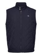 GANT Quilted Windcheater Vest Marinblå