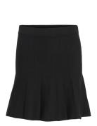 Visachin New Hw Skater Knit Skirt/Su/1 Kort Kjol Black Vila