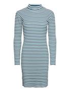 Vithessa High Neck L/S Dress Kort Klänning Blue Vila