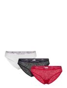 3 Pack Bikini Lace Trosa Brief Tanga Multi/patterned Tommy Hilfiger