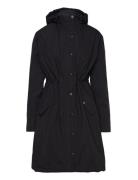 Kasina Long Coat Fodrad Rock Black Kaffe