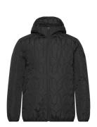 Puffer Jacket W?.Hood Fodrad Jacka Black Lindbergh