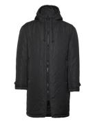 Pekka Quilted Parka Coat Parka Jacka Black FRENN