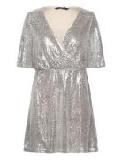 Vmkaje 2/4 Short Dress Jrs Kort Klänning Silver Vero Moda