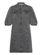 Anniecras Dress Denim Kort Klänning Grey Cras