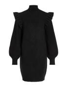 Vibooba Frill Dress /B Kort Klänning Black Vila