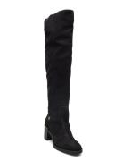 Tommy Hilfiger Feminine Suede Overknee Boot Svart